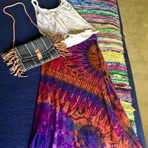 Women’s long tie dye skirt. NWOT